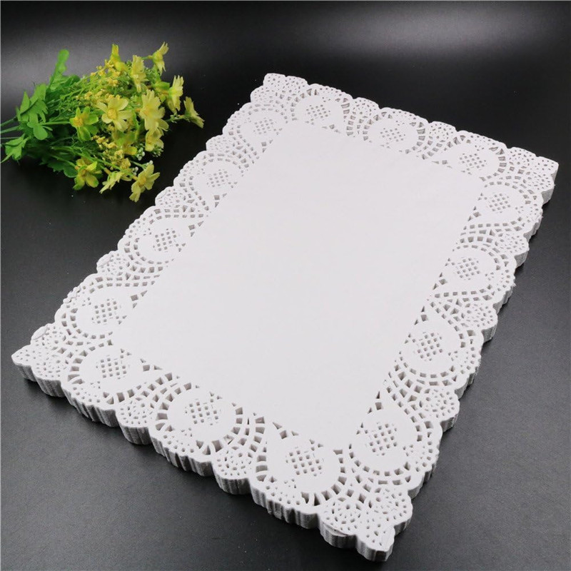 OEM Rectangle Lace Paper Doilies