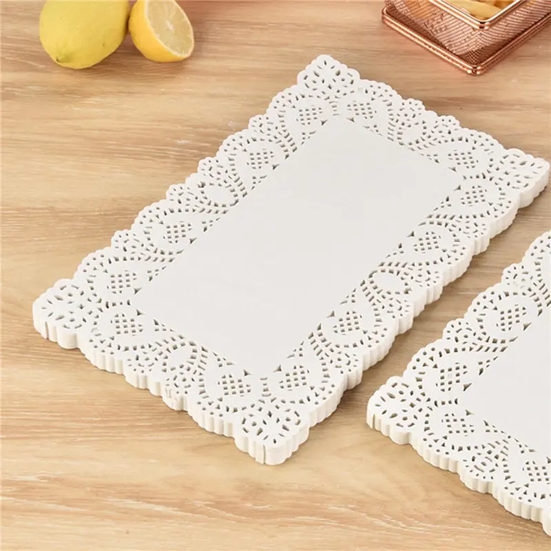 OEM Rectangle Lace Paper Doilies