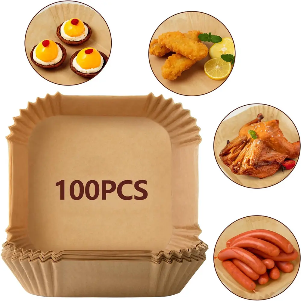 Square Air Fryer Baking Paper for Air Fryer and Roasting