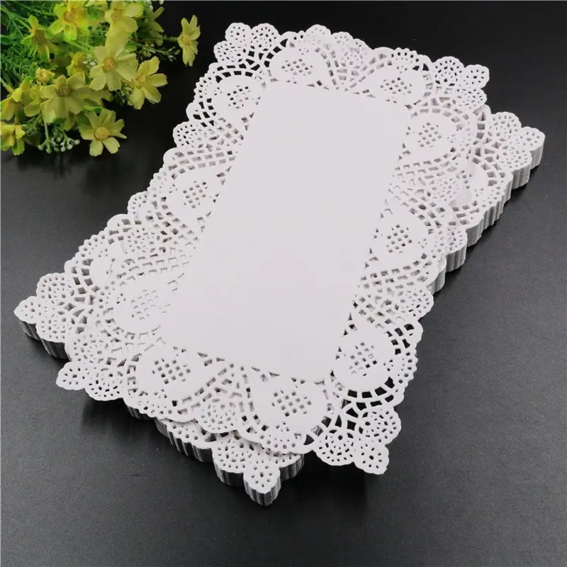 OEM Rectangle Lace Paper Doilies